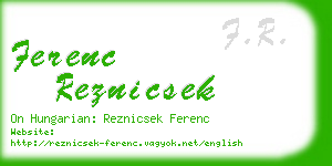 ferenc reznicsek business card